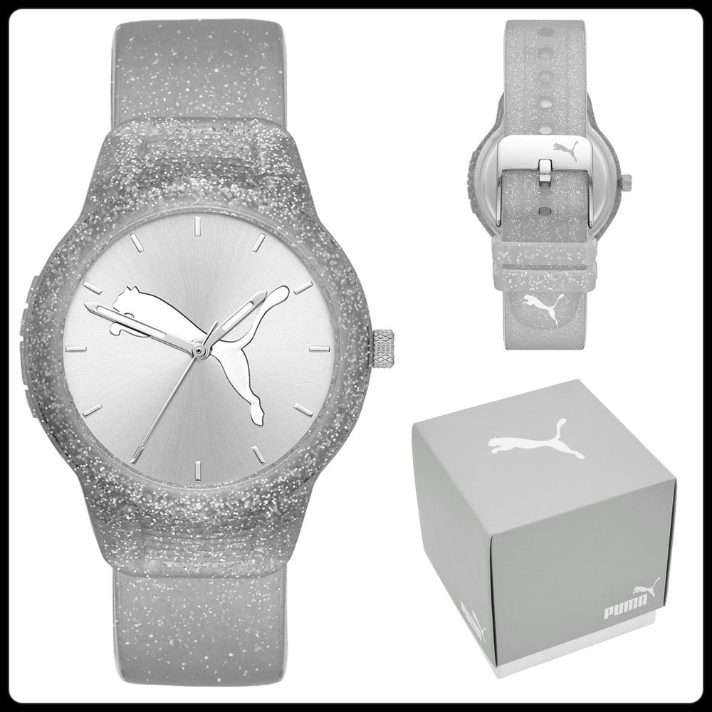 🆕PUMA Reset V2 silicone/glitter watch
